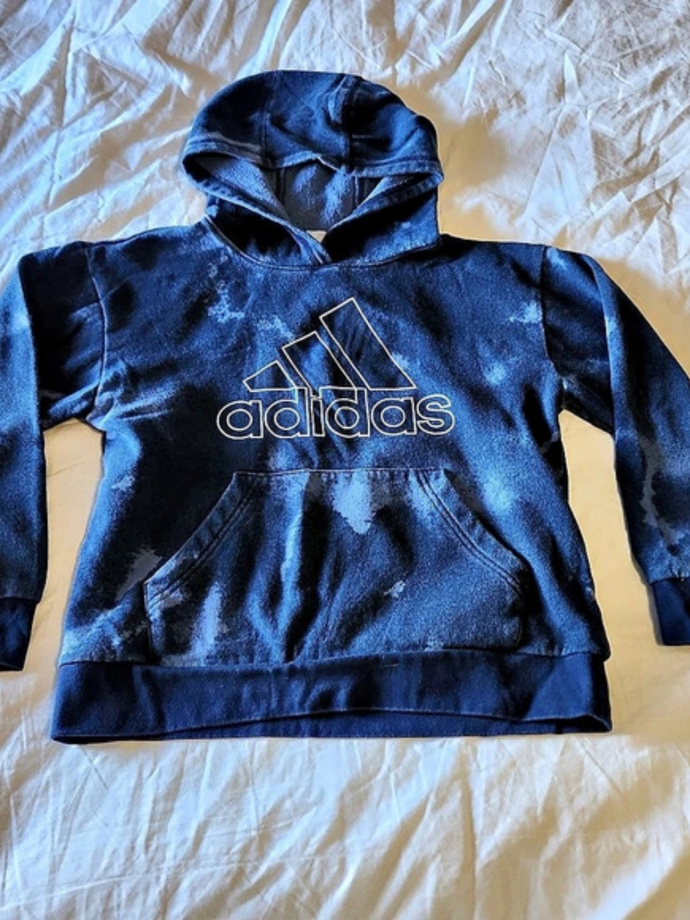 adidas Boys Medium Tie-Dye Hoodie in Blue Like New